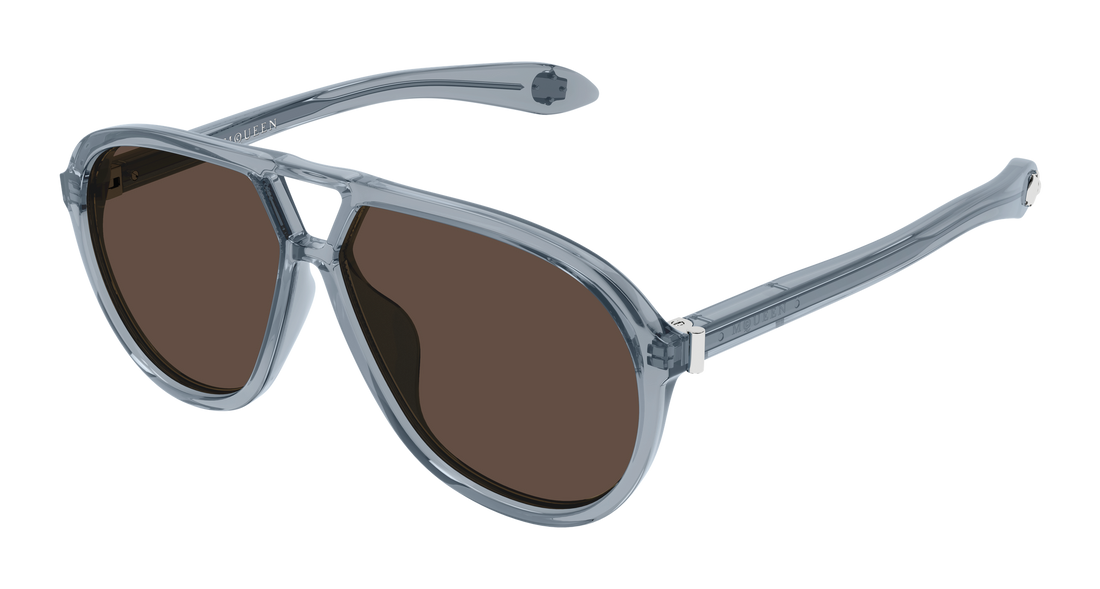 Solbriller alexander mcqueen am0586s 004 gris pilot/navigator unisex størrelse 59mm - Hovedvisning