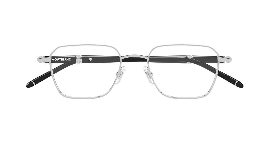 Prescription glasses montblanc mb0485o 004 plateado rectangular / squared masculino size 51mm - Detailed view