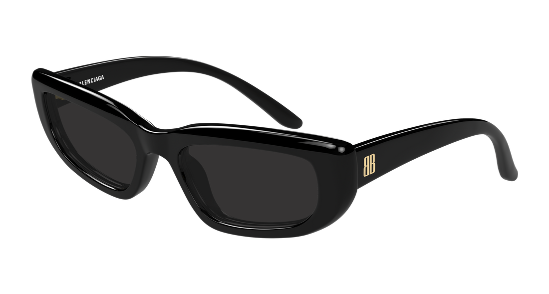 Solbriller balenciaga bb0516s 001 negro geometrical/directional femenino størrelse 55mm - Hovedvisning