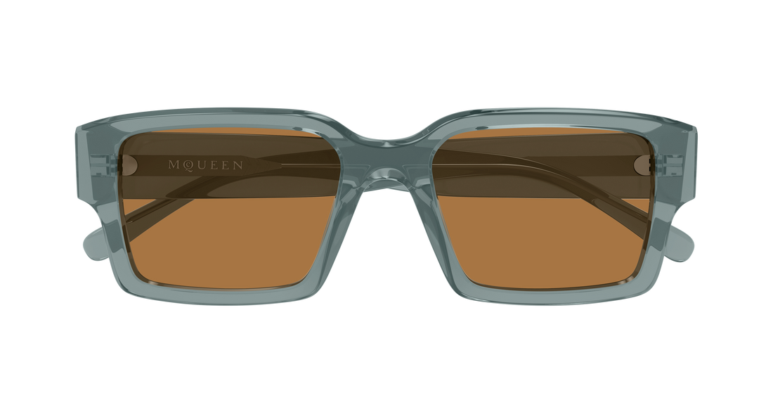 Solbriller alexander mcqueen am0579s 004 verde rectangular / squared masculino størrelse 53mm - Detaljeret visning