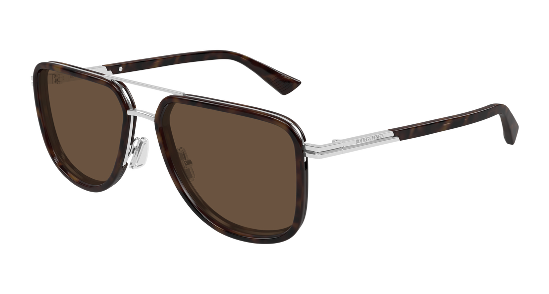 Sonnenbrillen bottega veneta bv1463s 002 plateado pilot/navigator masculino größe 56mm - Hauptansicht