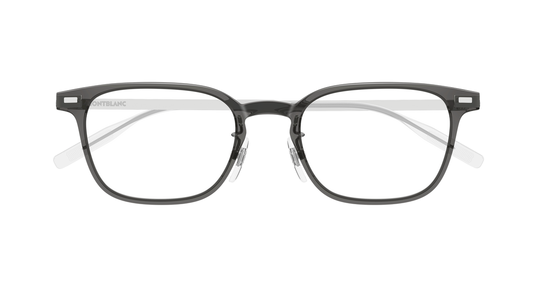 Prescription glasses montblanc mb0467ol 018 gris rectangular / squared masculino size 57mm - Detailed view