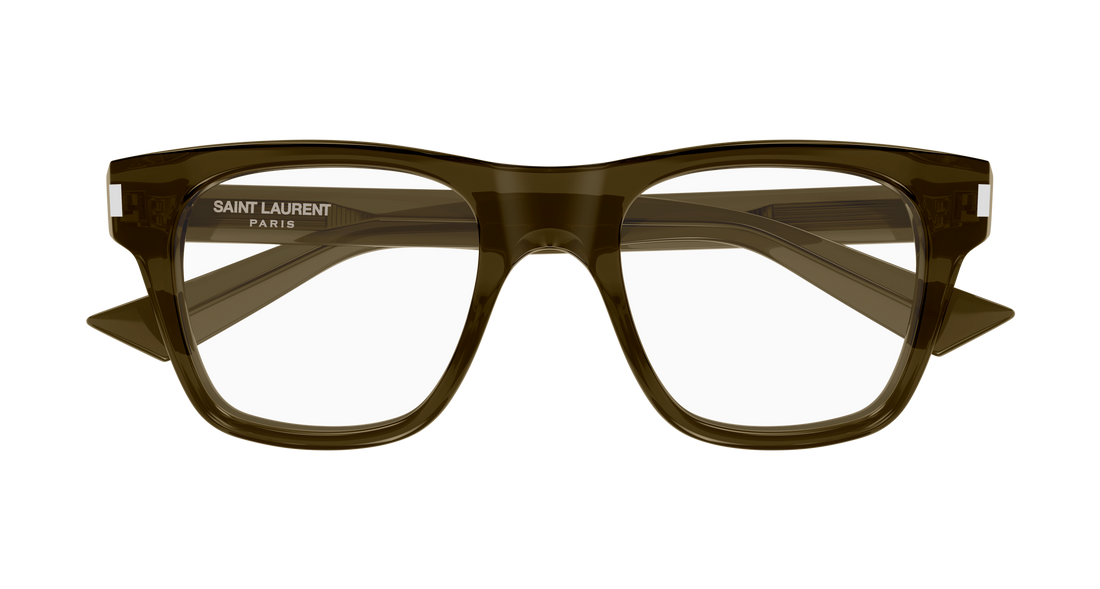Occhiali da vista saint laurent sl 875 opt 011 marron rectangular / squared masculino taglia 52mm - Vista dettagliata