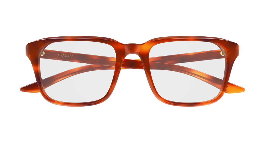 Occhiali da vista gucci gg2081o 008 havana rectangular / squared masculino taglia 53mm - Vista dettagliata