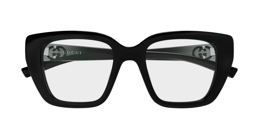 Lunettes de vue gucci gg2028o 001 negro cat eye femenino taille 50mm - Vue détaillée