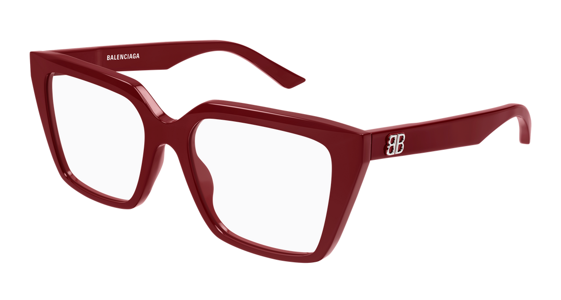 Gafas graduadas balenciaga bb0130o 013 rojo rectangular / squared femenino talla 53mm - Vista principal