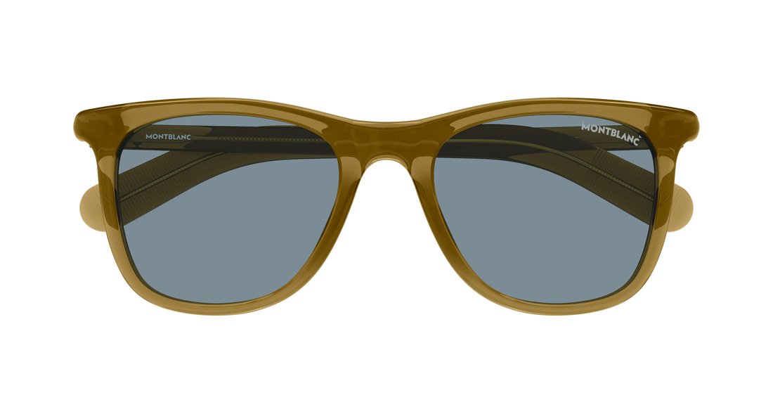 Occhiali da sole montblanc mb0496s 005 marron rectangular / squared masculino taglia 52mm - Vista dettagliata