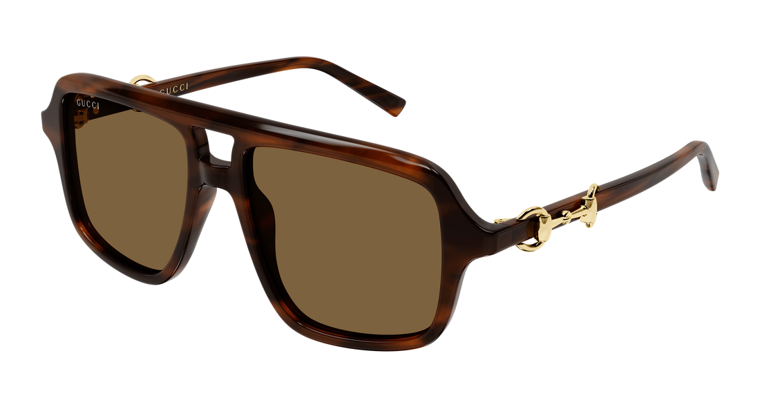 Óculos de sol gucci gg2052s 009 havana pilot/navigator femenino tamanho 55mm - Vista principal