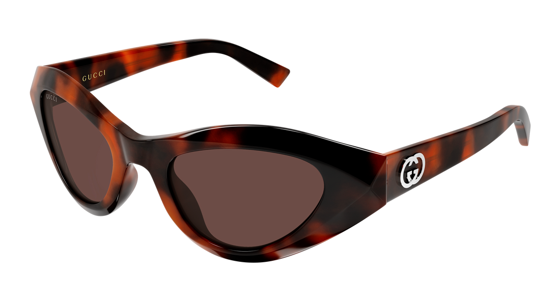 Solglasögon gucci gg2201s 002 havana geometrical/directional femenino storlek 50mm - Huvudvy