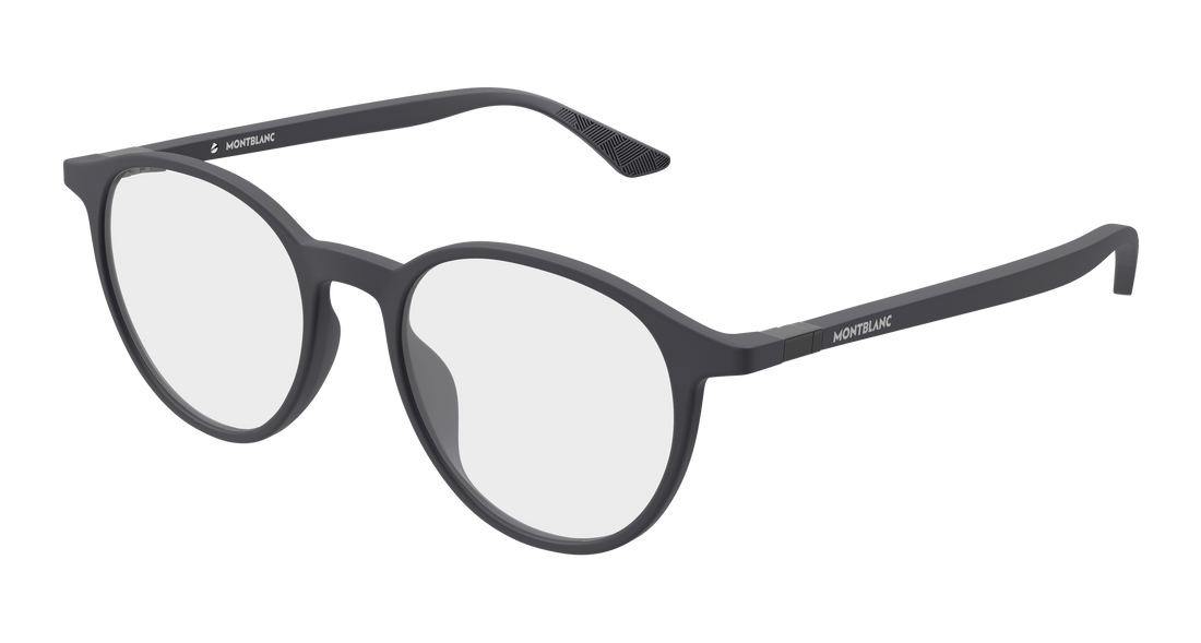 Briller montblanc mb0512o 003 gris round/oval/panthos masculino størrelse 49mm - Hovedvisning