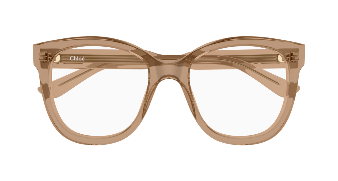 Óculos graduados chloé ch0378o 005 marron rectangular / squared femenino tamanho 54mm - Vista de detalhe