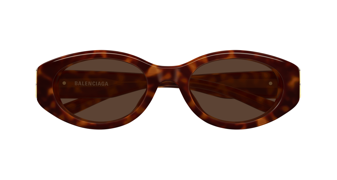 Gafas de sol balenciaga bb0507sk 002 havana round/oval/panthos femenino talla 55mm - Vista de detalle