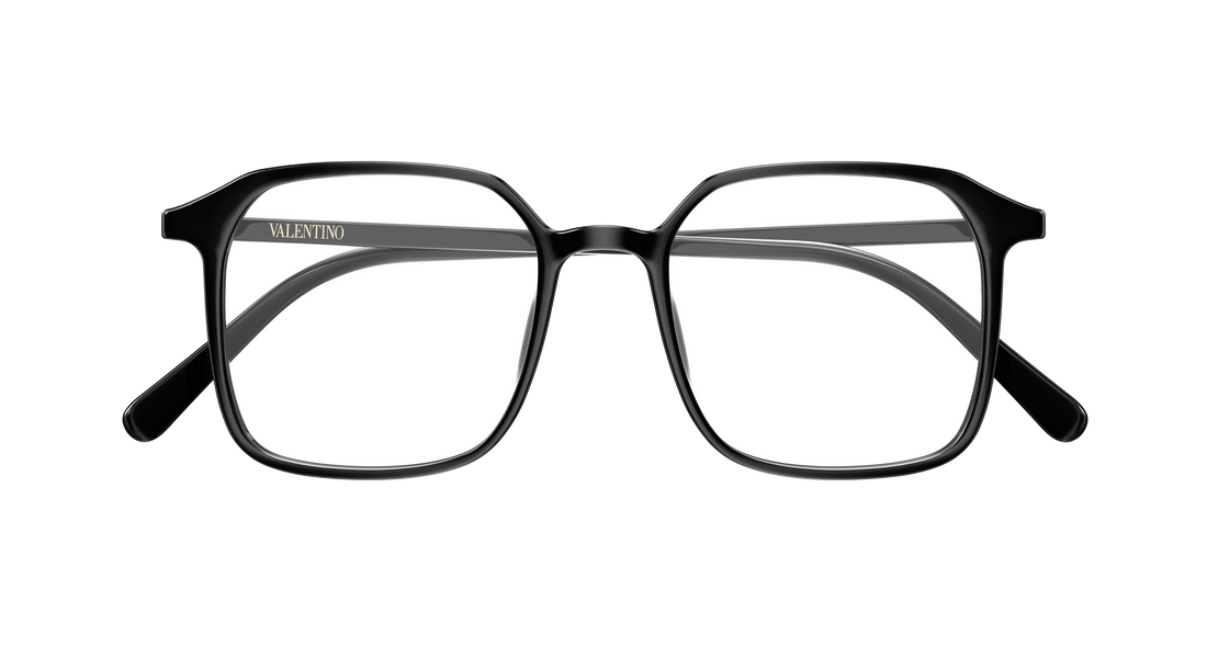 Lunettes de vue valentino vg0022o 001 negro rectangular / squared femenino taille 49mm - Vue détaillée