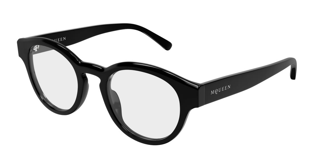 Brillen alexander mcqueen am0581o 001 negro round/oval/panthos unisex größe 49mm - Hauptansicht