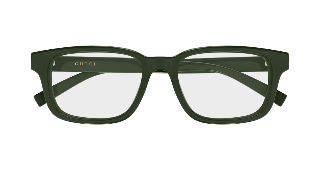Prescription glasses gucci gg2107ol 004 verde rectangular / squared masculino size 54mm - Detailed view