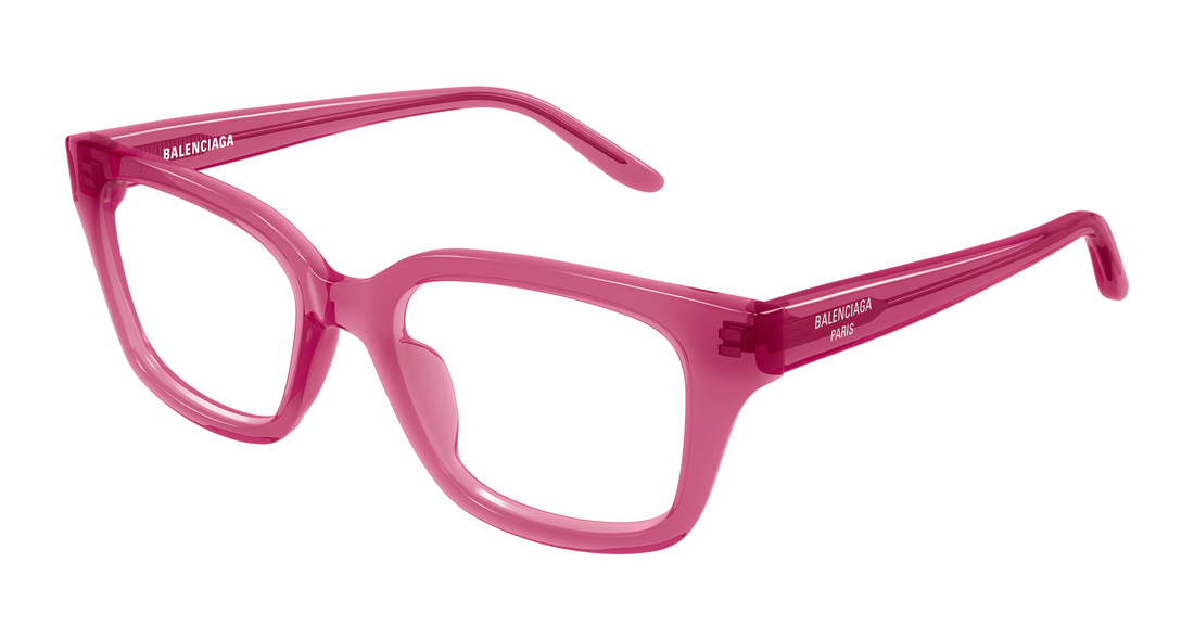 Glasögon balenciaga bb0532o 010 rosa rectangular / squared femenino storlek 54mm - Huvudvy