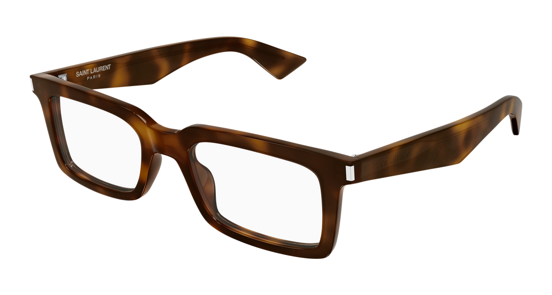 Briller saint laurent sl 860 opt 002 havana rectangular / squared masculino størrelse 52mm - Hovedvisning