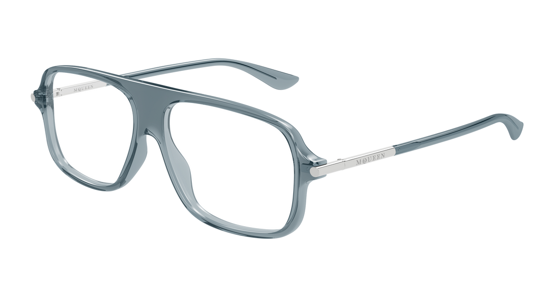 Gafas graduadas alexander mcqueen am0555o 004 azul pilot/navigator unisex talla 57mm - Vista principal
