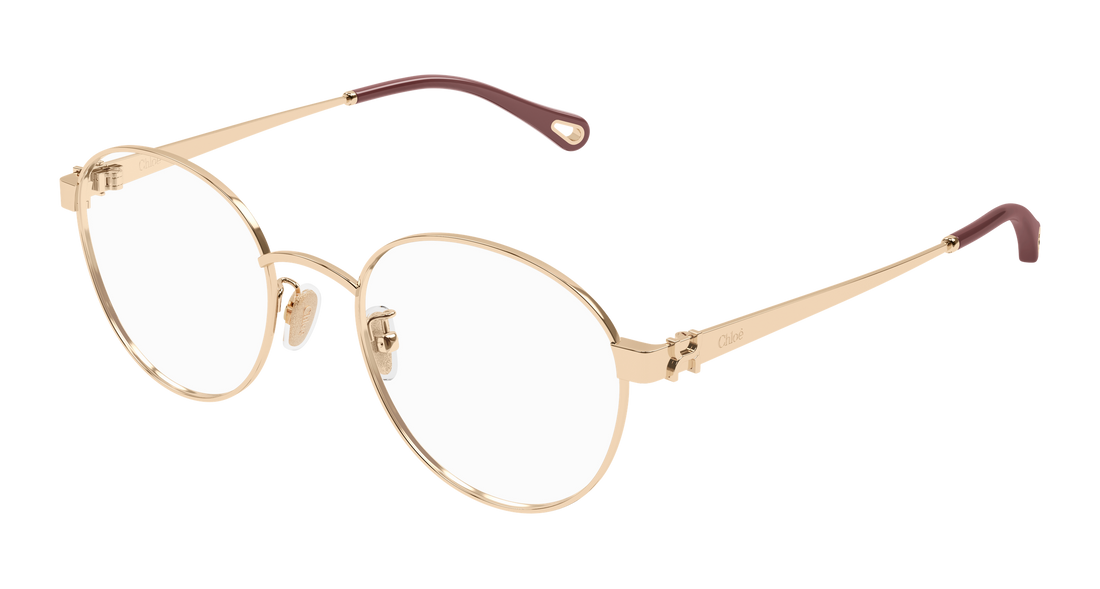 Gafas graduadas chloé ch0377oa 003 dorado round/oval/panthos femenino talla 52mm - Vista principal