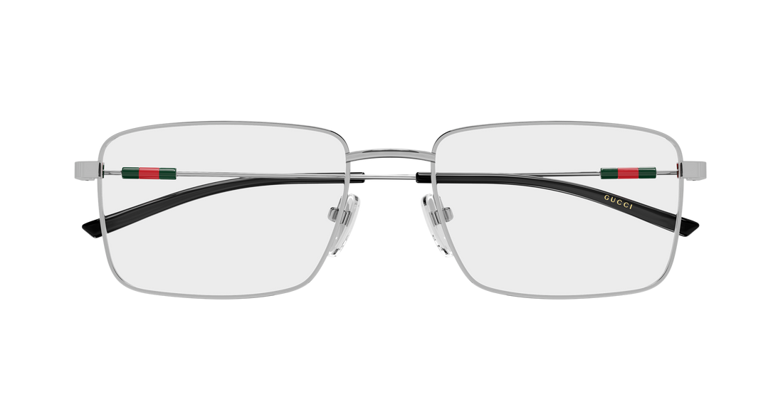 Occhiali da vista gucci gg2098o 003 plateado rectangular / squared masculino taglia 55mm - Vista dettagliata
