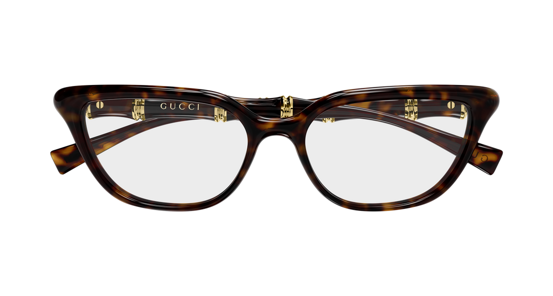Lunettes de vue gucci gg2060o 002 havana geometrical/directional femenino taille 53mm - Vue détaillée