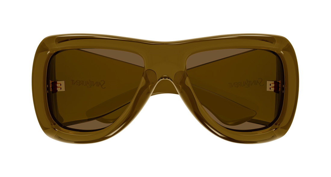Sunglasses saint laurent sl 902 howl 004 marron pilot/navigator unisex size 63mm - Detailed view