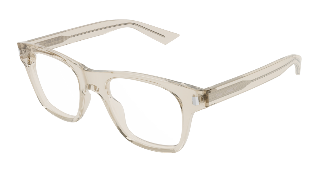 Occhiali da vista saint laurent sl 875 opt 004 beige rectangular / squared masculino taglia 50mm - Vista principale