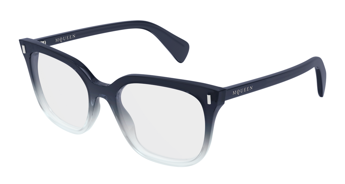 Brillen alexander mcqueen am0585o 004 azul rectangular / squared femenino größe 53mm - Hauptansicht