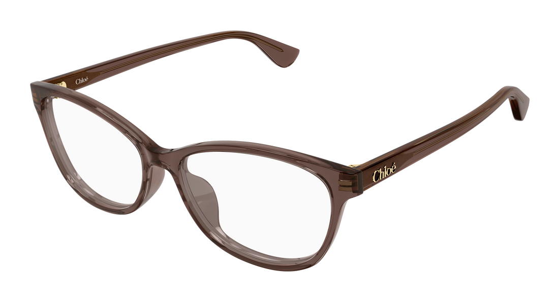 Briller chloé ch0394ol 008 marron cat eye femenino størrelse 57mm - Hovedvisning