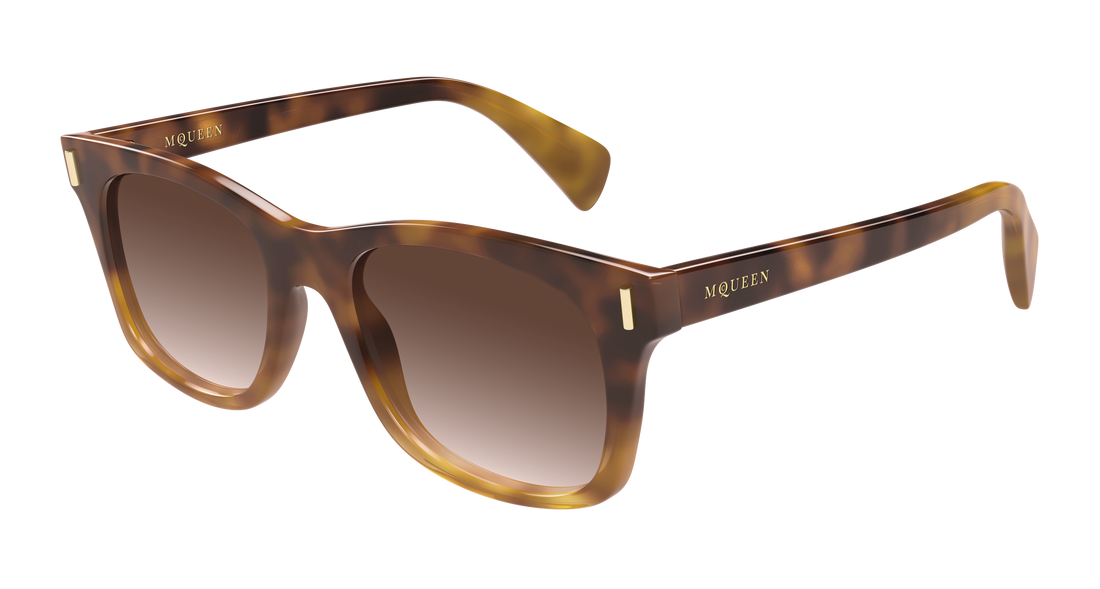 Sunglasses alexander mcqueen am0551s 002 havana rectangular / squared masculino size 52mm - Main view