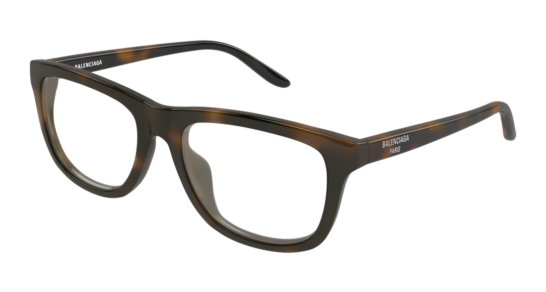 Glasögon balenciaga bb0531o 002 havana rectangular / squared masculino storlek 55mm - Huvudvy