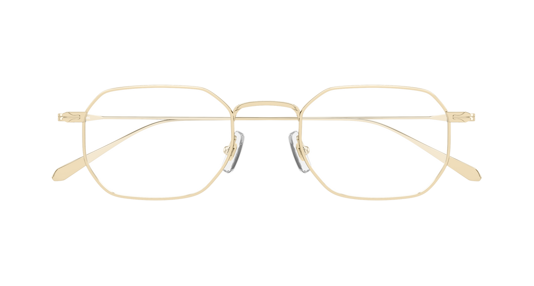 Prescription glasses montblanc mb0474o 001 dorado rectangular / squared masculino size 50mm - Detailed view