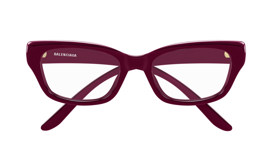 Briller balenciaga bb0518o 003 rojo rectangular / squared femenino størrelse 54mm - Detaljeret visning