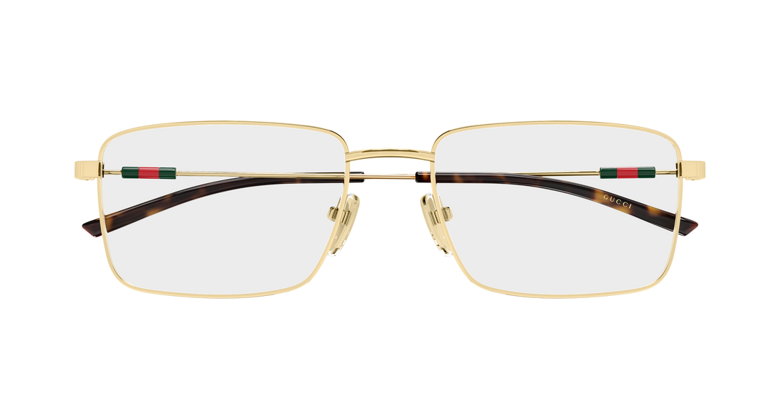 Occhiali da vista gucci gg2098o 002 dorado rectangular / squared masculino taglia 55mm - Vista dettagliata