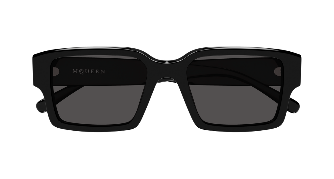 Solbriller alexander mcqueen am0579s 001 negro rectangular / squared masculino størrelse 53mm - Detaljeret visning