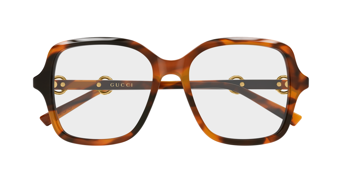 Glasögon gucci gg2217o 002 havana butterfly femenino storlek 53mm - Detaljvy