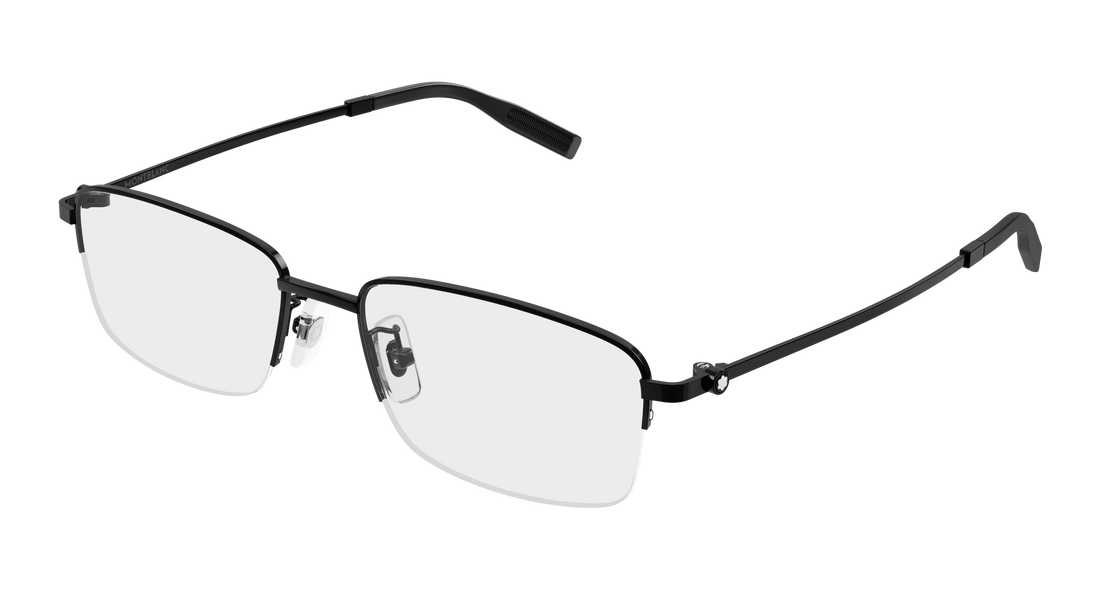 Brillen montblanc mb0529oa 001 negro rectangular / squared masculino größe 54mm - Hauptansicht