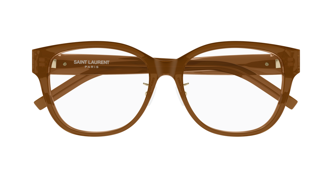 Gafas graduadas saint laurent sl m168/f 005 marron cat eye femenino talla 55mm - Vista de detalle