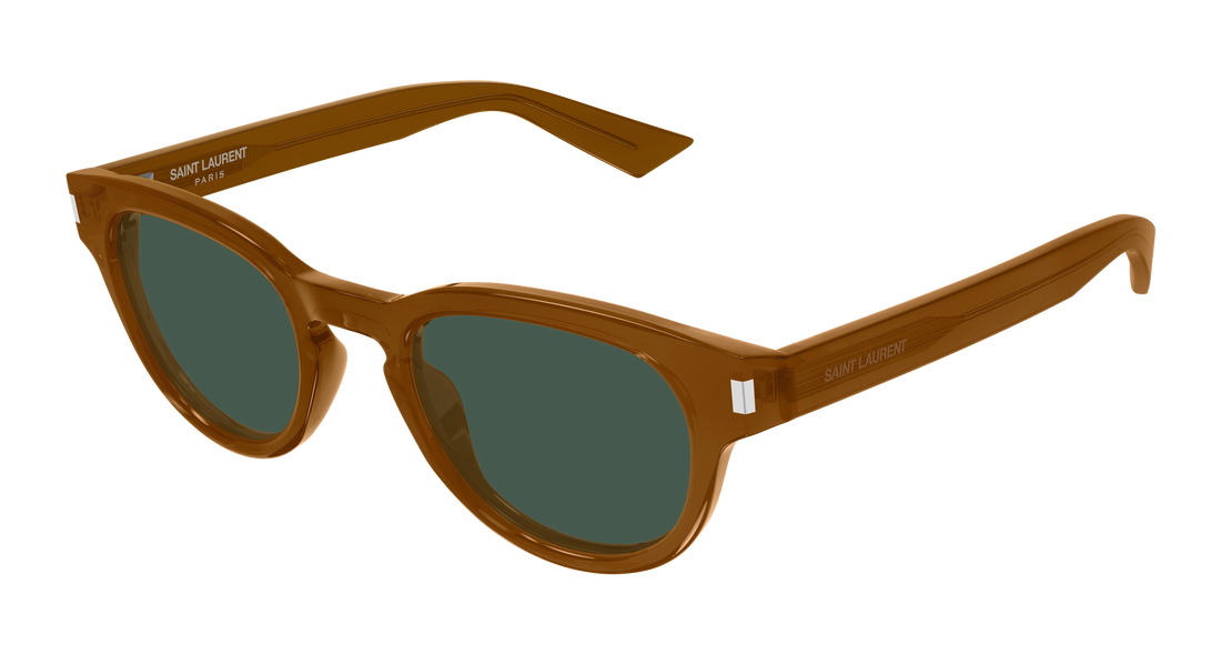 Occhiali da sole saint laurent sl 876 005 marron round/oval/panthos masculino taglia 48mm - Vista principale