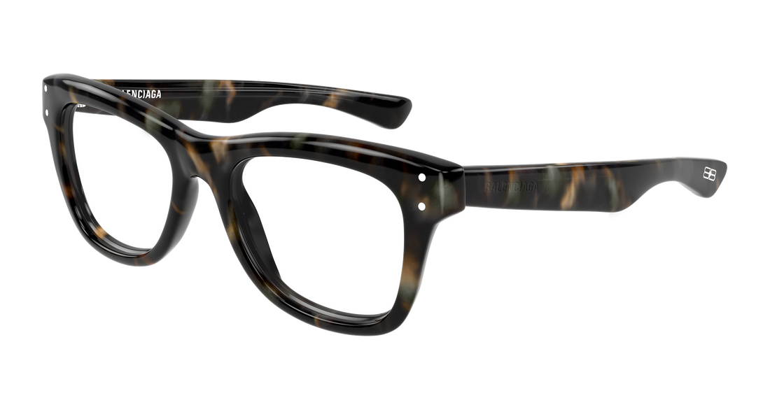 Briller balenciaga bb0524o 003 havana rectangular / squared masculino størrelse 53mm - Hovedvisning