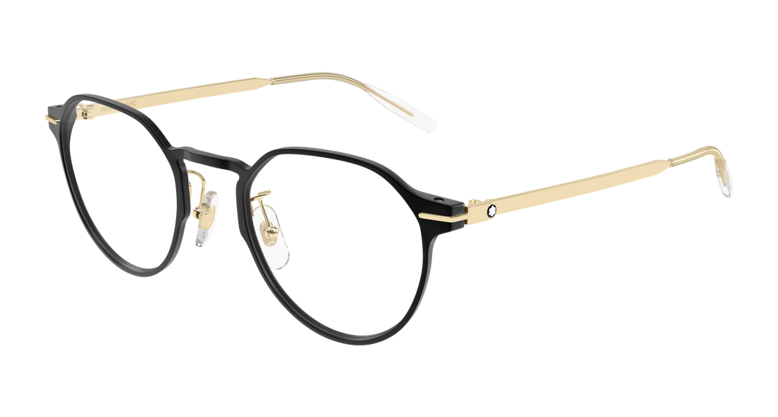 Occhiali da vista montblanc mb0469ol 002 negro round/oval/panthos masculino taglia 50mm - Vista principale