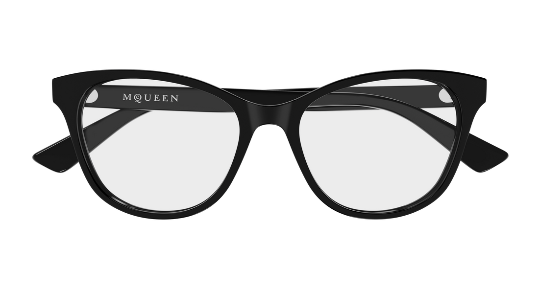 Brillen alexander mcqueen am0576o 007 negro cat eye femenino größe 54mm - Detailansicht