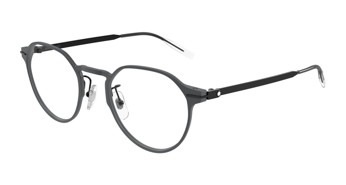 Prescription glasses montblanc mb0469ol 004 gris round/oval/panthos masculino size 50mm - Main view