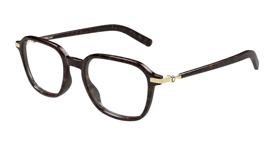 Brillen montblanc mb0462o 003 havana rectangular / squared masculino größe 51mm - Hauptansicht