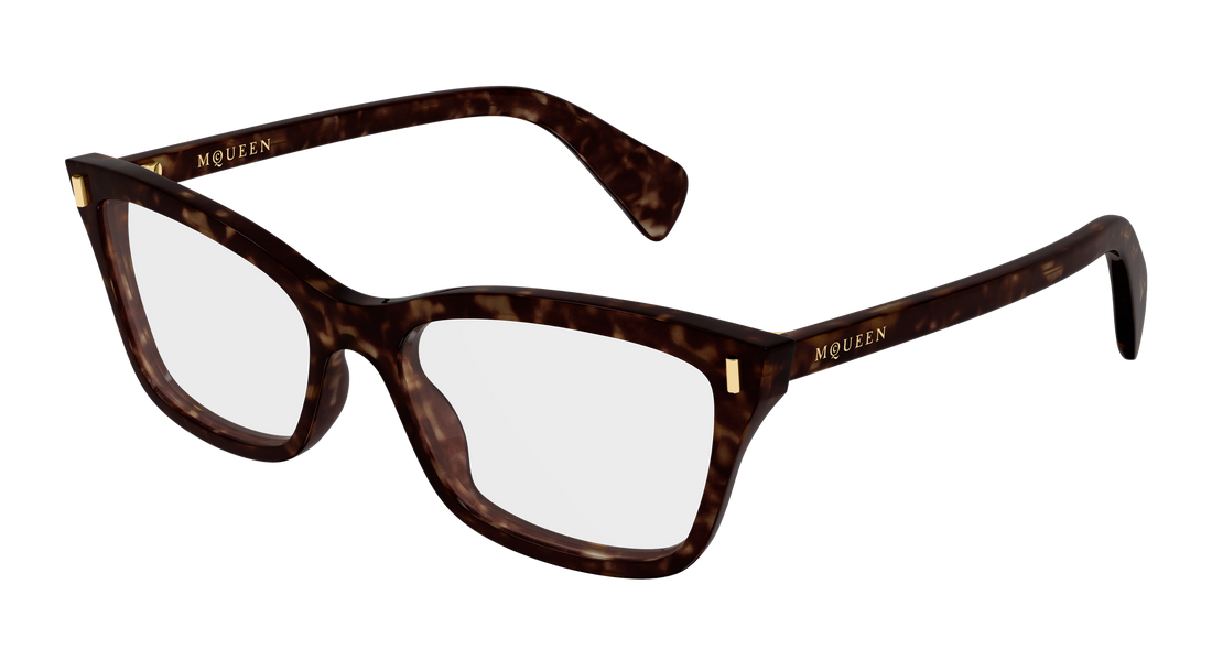 Brillen alexander mcqueen am0584o 006 havana cat eye femenino größe 54mm - Hauptansicht