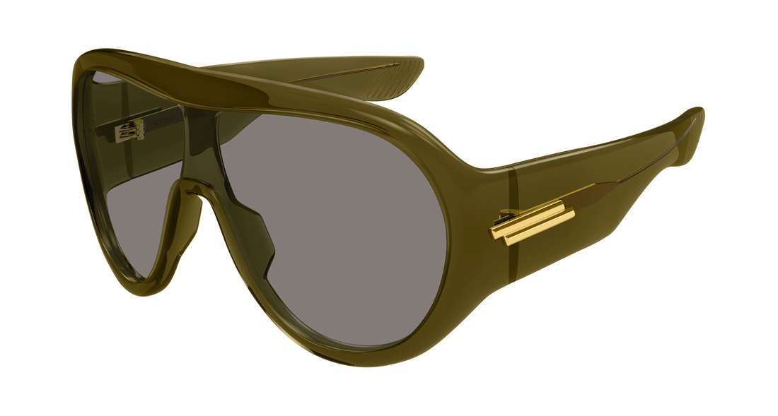 Lunettes de soleil bottega veneta bv1345s 006 verde mask unisex taille 99mm - Vue principale