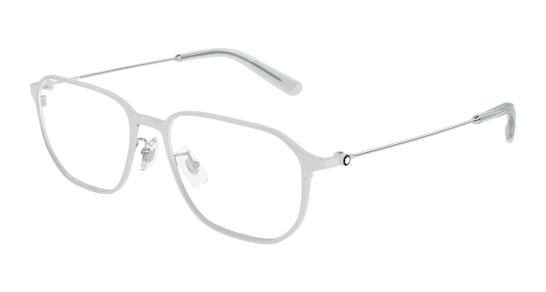 Briller montblanc mb0465oa 003 plateado geometrical/directional masculino størrelse 55mm - Hovedvisning