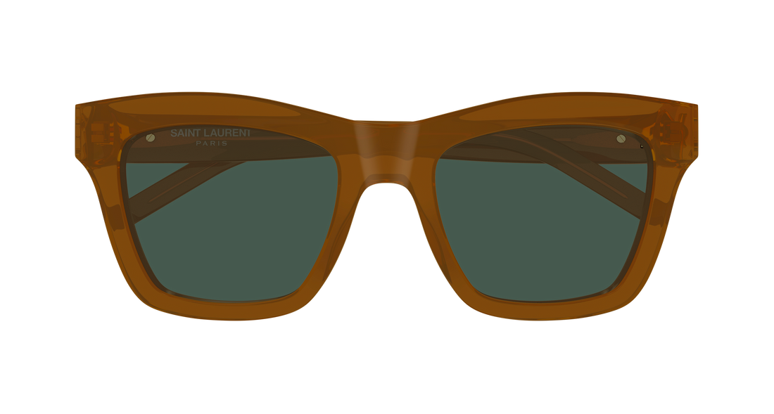 Occhiali da sole saint laurent sl m156 005 marron cat eye femenino taglia 52mm - Vista dettagliata