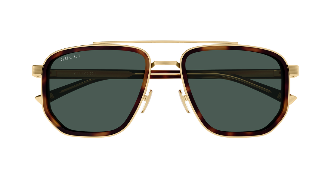 Lunettes de soleil gucci gg2073s 003 dorado rectangular / squared masculino taille 55mm - Vue détaillée