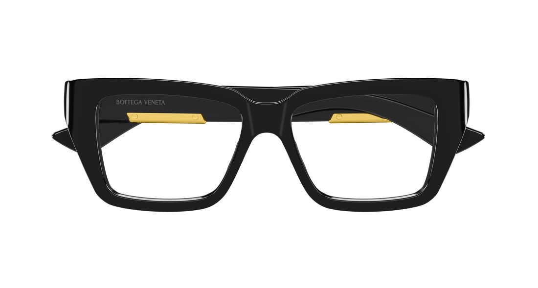 Occhiali da vista bottega veneta bv1455o 001 negro rectangular / squared femenino taglia 52mm - Vista dettagliata